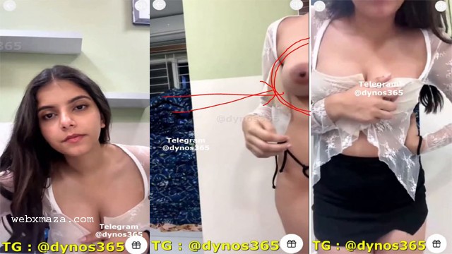 Gorgeous Girl Sanaya Bikini Tease and Nipple Slips on Tango Live  