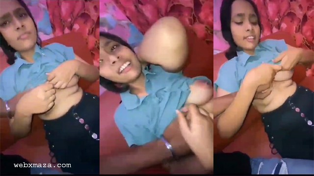 Girlfriend Boobs Pressed By Lover Trap