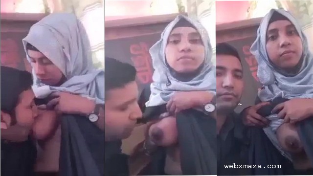 Hijabi GF Boobs Sucking By BF Outdoor