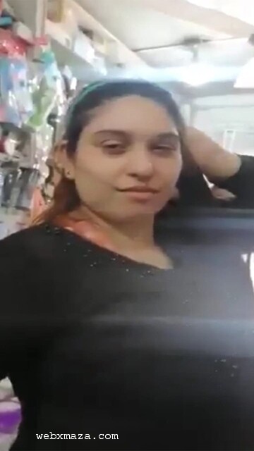 Shop Keeper Desi Lady Showing Big Boobs