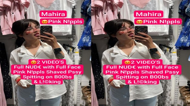 Mahira Beautiful Insta Sensation Nude With Full Face Pressing Hard