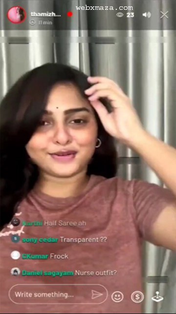 Tamil Insta Famous Tamizhvani Hottest Live