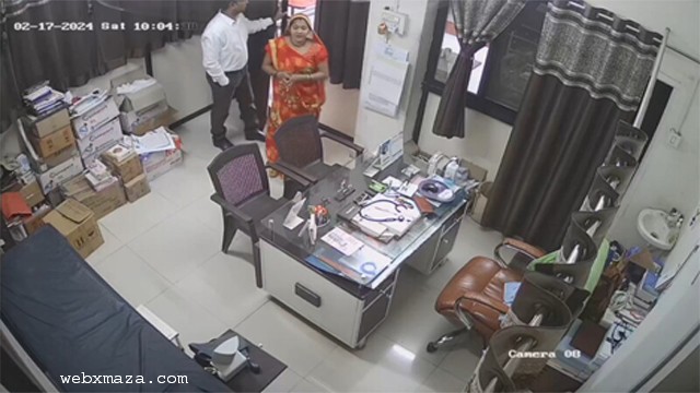 Doctor Having Fun With Patient Cctv Captured